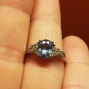 Sterling Alexandrite Ring, Pendant and Earring Set